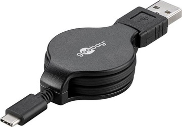 Kabel zwijany USB-C / USB-A 1m 15W GOOBAY