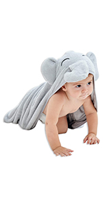 Бамбуковое детское полотенце с капюшоном.