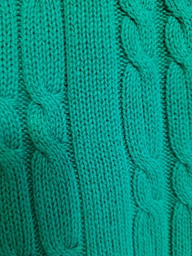 TOMMY HILFIGER zielony bawełniany sweterek z kapturem XS