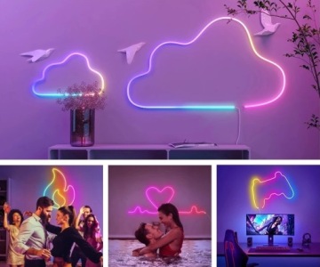 Гибкая светодиодная лента RGB DIY Ambilight Neon для настенного освещения