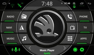РАДИО 2DIN ANDROID USB BT GPS WIFI SPOTIFY SKODA