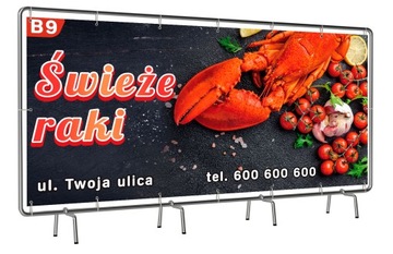 Baner, Banery reklamowy, Reklama 250x100 cm 680gr m2