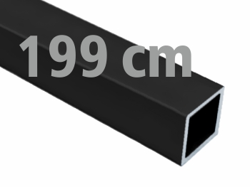Profil aluminiowy 80x80x2 czarny matowy rura 2m