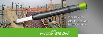 Маркер для столярных работ PICA BIG DRY, карандаш 6060, АВТОМАТИЧЕСКИЕ СМЕННЫЕ СМЕСИТЕЛИ