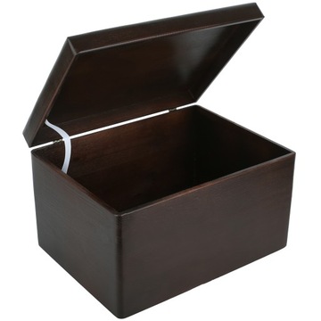 Pudełko drewniane brązowe z wiekiem na prezent zabawki pamiątki 40x30x24 cm