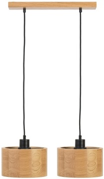 Lampa sufit wisząca podwójna ANTILIA żyrandol DĄB do salonu kuchni STYLOWA