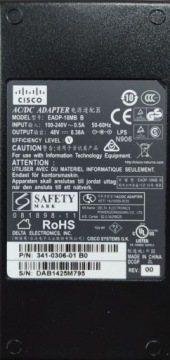 Оригинальный блок питания Cisco 48В 0,38А, EADP-18FB, 5,5х2,5