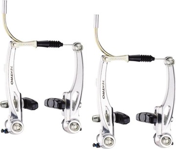 Hamulce V-brake komplet przód + tył srebrny 110mm Tektro 855AL slr set