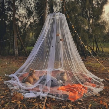 MOSKITIERA NAD ŁÓŻKO BALDACHIM OSŁONA SIATKA OWADY KOMARY BIAŁA XXL