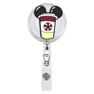 1 PCS Christmas Tree Ball Snow Man Santa Claus Retractable Pull Badge Reel