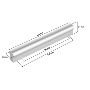 Мебельная ручка KL Серебристая ручка 96мм 128мм + шурупы