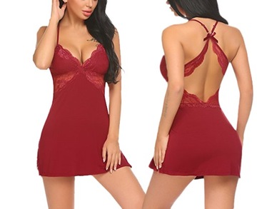 SEKSOWNA BIELIZNA KOSZULKA + STRINGI (K200) XL