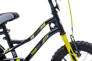 Детский велосипед TIGER BIKE 16 дюймов, черный/желтый Sun Baby