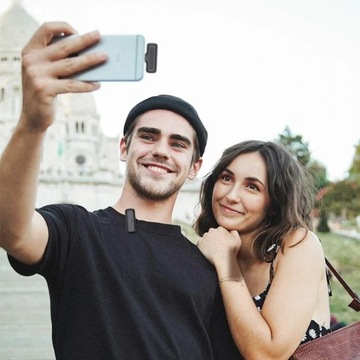 Беспроводной петличный микрофон для iPhone Android USB-C Lightning Case