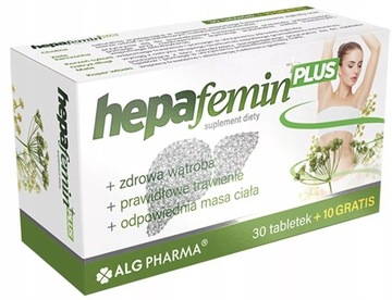 Hepafemin PLUS hepaslimin ZDROWA WĄTROBA I SYLWETKA 40 TABLETEK