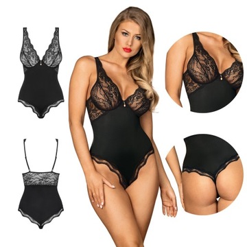 Obsessive Luvae body koronka czarne L/XL Wyprzedaż!