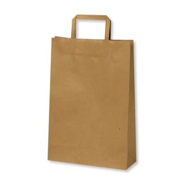 Torba papierowa brązowa z uchem 32x16x43 cm 25 szt