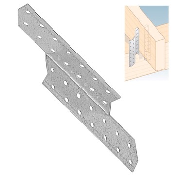 LK3 СОЕДИНИТЕЛЬ ДЛЯ СТРОИЛ 210x32x2 ЛЕВЫЕ СОЕДИНИТЕЛИ 10 шт. DOMAX ОЦИНКОВАННЫЕ