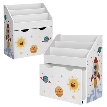 Regał półka SZAFKA DZIECIĘCA 62,5x29,5x70 z WYSUWANYM pudełkiem organizer