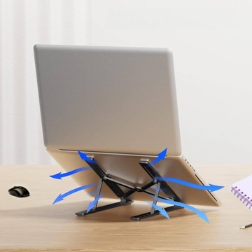 СКЛАДНАЯ ОХЛАЖДАЮЩАЯ ПОДСТАВКА ДЛЯ НОУТБУКА РЕГУЛИРУЕМАЯ МЕТАЛЛИЧЕСКАЯ СКЛАДНАЯ ПОДСТАВКА