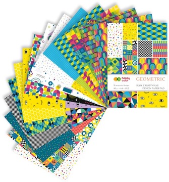 Happy Color БЛОК С МОТИВАМИ Геометрический А4 80г 15 листов
