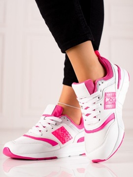 Buty sportowe damskie biało różowe r.38