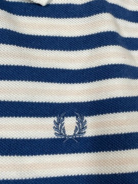 Fred Perry T-Shirt Koszulka Polo Bezrękawnik Damska Paski Logo Klasyk XS S