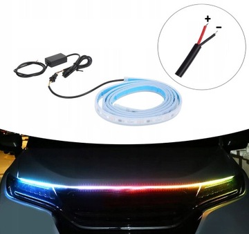 OSVĚTLENÍ LED DO VOZIDLA NEON PÁSEK 12V PULT RGB 180CM APLIKACE SADA