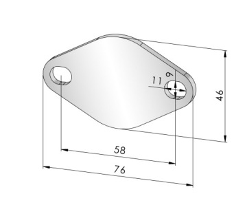 Заглушка EGR RENAULT 2.3 dCi OPEL 2.3 CDTi