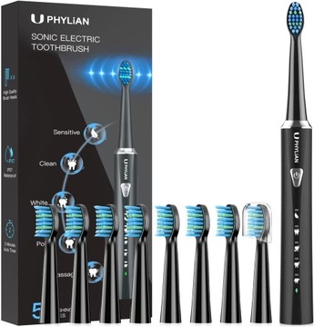 PHYLIAN PRO Szczoteczka soniczna + 8 główek