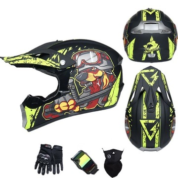 Детский кросс -шлем мотор эндуро Quad +Gloves +Goggles