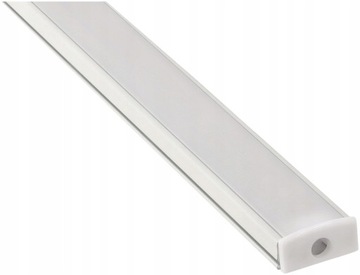 Profil ALUMINIOWY nawierzchniowy BIAŁY do taśm LED 2m + klosz mleczny