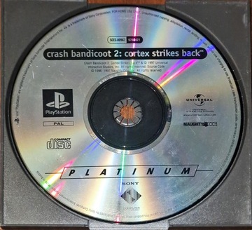 Gra Crash Bandicoot 2 Cortex Strikes Back PSX SAMA PŁYTA CZYTAJ OPIS !!!