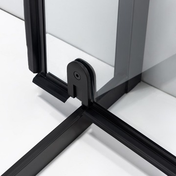 Черные дверцы душа Zoe 80 см 6 мм