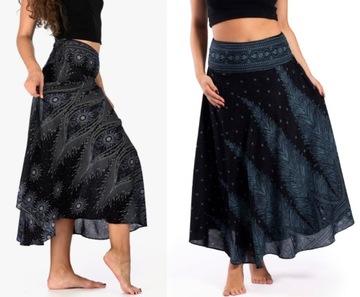 Długa rozkloszowana orientalna spódnica boho S/M