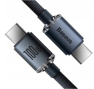 КАБЕЛЬ BASEUS STRONG USB TYPE C БЫСТРАЯ ЗАРЯДКА PD QC 100 Вт 2 м