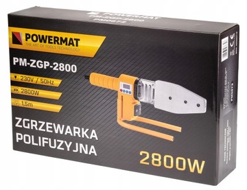 LCD POLYFUSION СВАРОЧНЫЙ АППАРАТ ДЛЯ ТРУБ ПВХ ПП 2800ВТ 7 МАТРИЦ 16-63 НАБОР