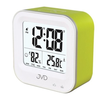 Zegar budzik cyfrowy JVD SB9909.1 USB zielony