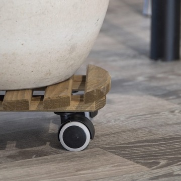 Подставка на колесах Мобильная платформа для цветочного горшка.