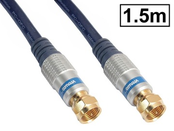 Kabel antenowy RF F/wtyk - F/wtyk HQ VITALCO 1.5m