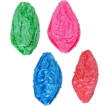 РЕЗИНОВЫЙ МЯЧ, ШИП ИЗ ПВХ, 23 СМ, ЦВЕТНОЙ ПЛЯЖ