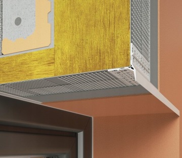 УГЛОВОЙ ПРОФИЛЬ КАПЕЛЬ ПВХ KAPINOS КАПЕЛЬ 2,5М С ФОЛЬГОЙ