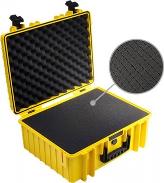 B&W Outdoor Case Type 6000 желтый с вырезанной вставкой из пенопласта