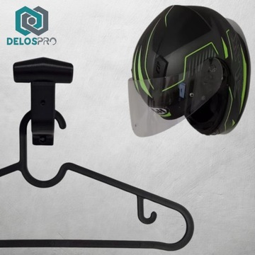 Hak wieszak na kask motocyklowy NR 1 BLACK - Solidny i stylowy uchwyt