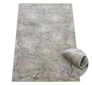 Modny miękki dywan do salonu pokoju w stylu nowoczesnym beżowy 150x300