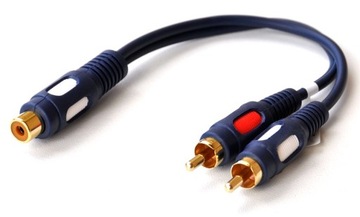 adapter trójnik gnizado RCA - 2x WTYK RCA VITALCO łezka