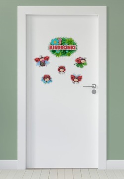 DEKORACJA PRZEDSZKOLE NA DRZWI - GRUPA BIEDRONKI (6 elementów) - LearnHow