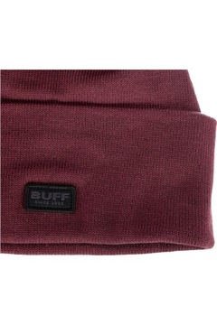 Czapka BUFF damska beanie zimowa bordowa logo