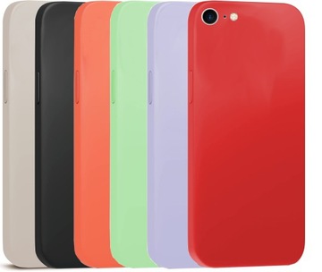 ЧЕХОЛ ДЛЯ IPHONE 7/8/SE 2020 СИЛИКОНОВЫЙ ЦВЕТ + СТЕКЛО