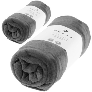 RĘCZNIKI KĄPIELOWE BASENOWE SZYBKOSCHNĄCE Z MIKROFIBRY MORAJ SZARE 2-PAK